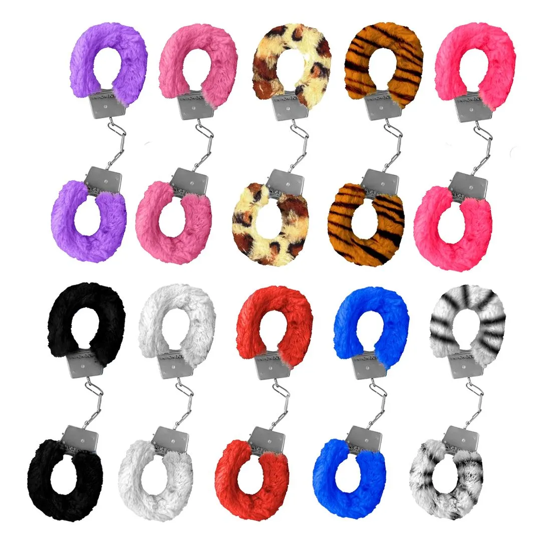 Algema de Metal Pelúcia Revestida Fur Love Cuffs