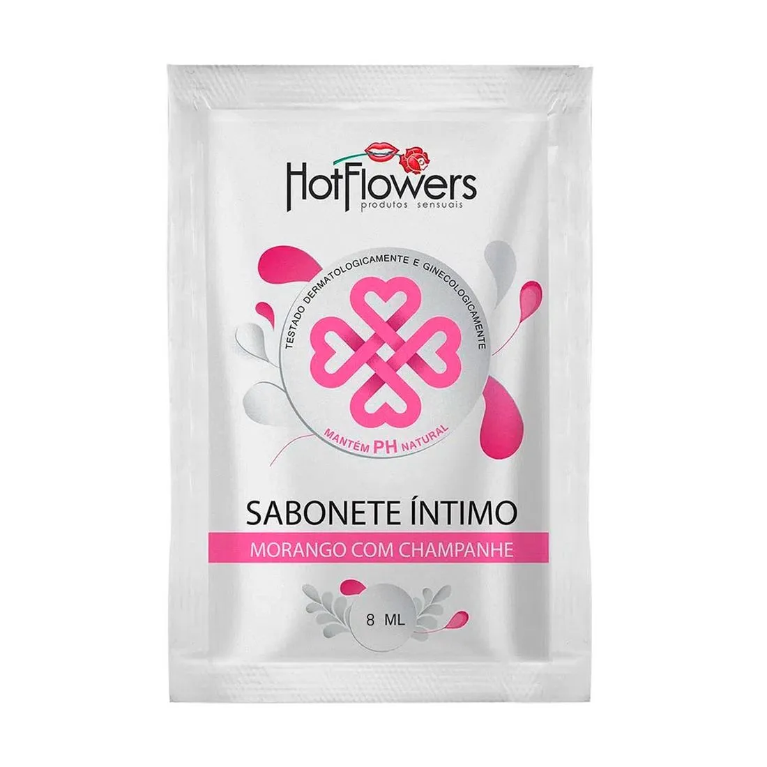 Sabonete Íntimo Morango com Champanhe sachê 8ml
